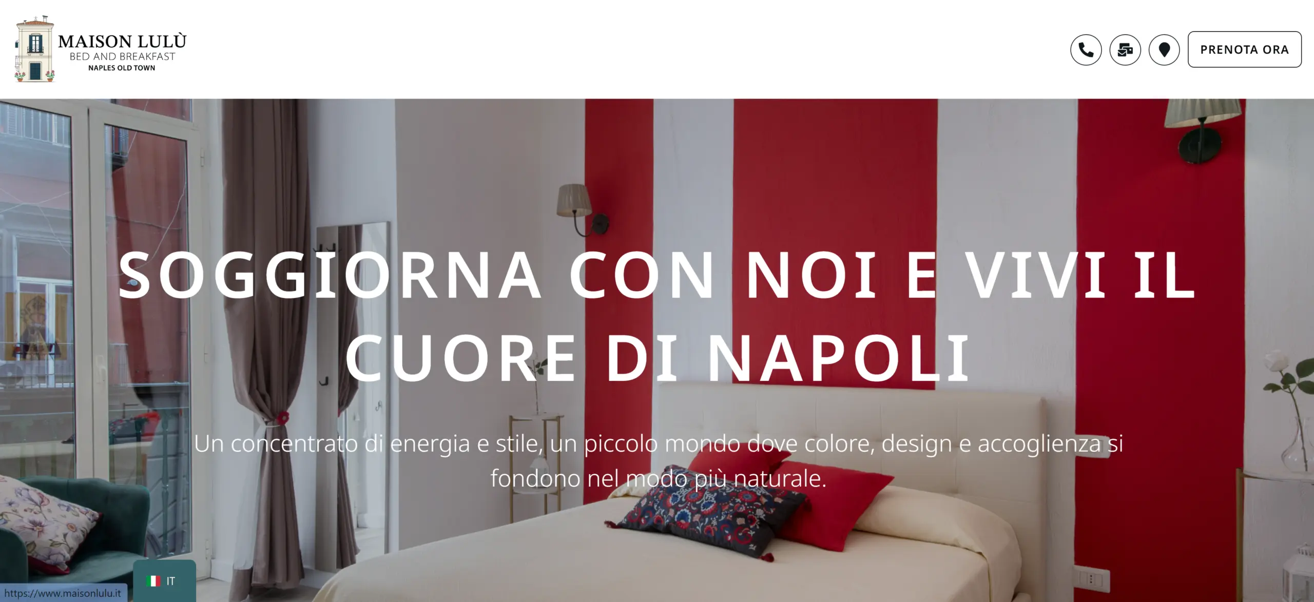 Sito web di Maison Lulù: homepage